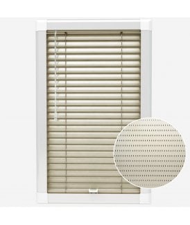 San Francisco Filtered Cream Made To Measure Perfect Fit Aluminium Venetian Blinds 25mm Slats