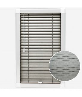 San Francisco Filtered Grey Made To Measure Perfect Fit Aluminium Venetian Blinds 25mm Slats