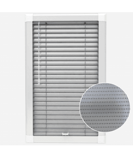 San Francisco Filtered Silver Made To Measure Perfect Fit Aluminium Venetian Blinds 25mm Slats