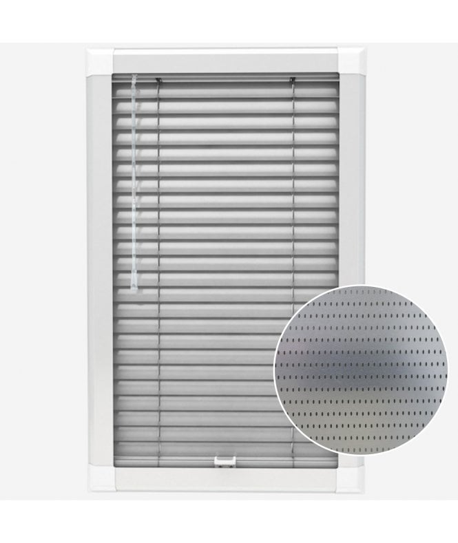 San Francisco Filtered Steel Made To Measure Perfect Fit Aluminium Venetian Blinds 25mm Slats