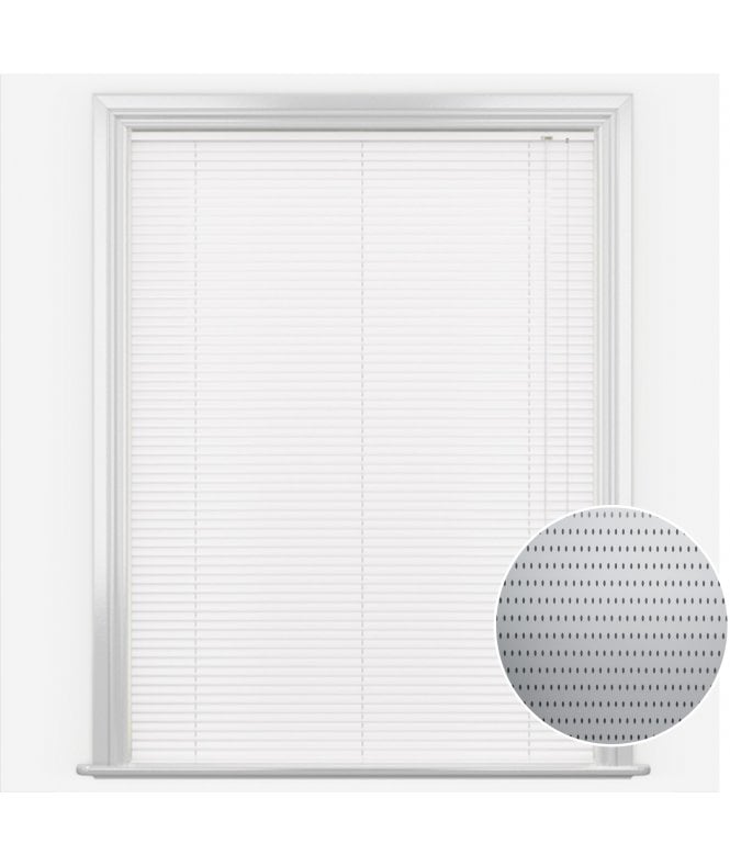 San Francisco Filtered White Made to Measure Aluminium Venetian Blinds 25mm Slats