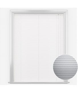 San Francisco Filtered White Made to Measure Aluminium Venetian Blinds 25mm Slats