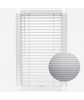 San Francisco Filtered White Made To Measure Perfect Fit Aluminium Venetian Blinds 25mm Slats