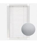 San Francisco Filtered White Made To Measure Perfect Fit Aluminium Venetian Blinds 25mm Slats