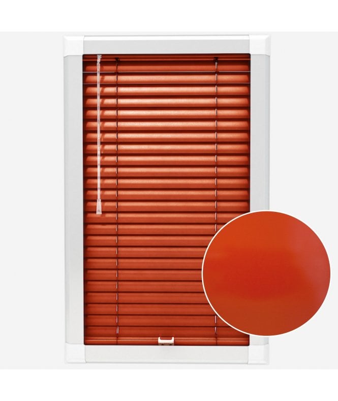 San Francisco Flame Made To Measure Perfect Fit Aluminium Venetian Blinds 25mm Slats