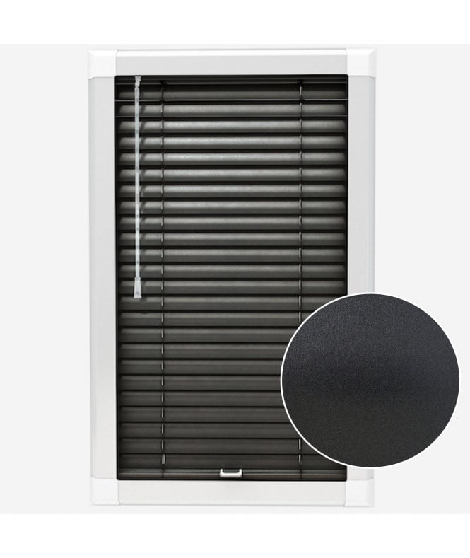 San Francisco Graphite Made To Measure Perfect Fit Aluminium Venetian Blinds 25mm Slats