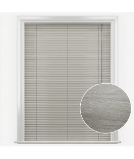 San Francisco Grey Wood Made to Measure Aluminium Venetian Blinds 25mm Slats