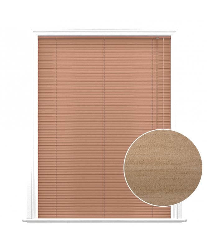 San Francisco Light Oak  Made to Measure Aluminium Venetian Blinds 25mm Slats