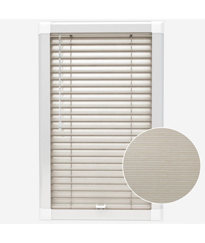 San Francisco Lita Fawn Made To Measure Perfect Fit Aluminium Venetian Blinds 25mm Slats