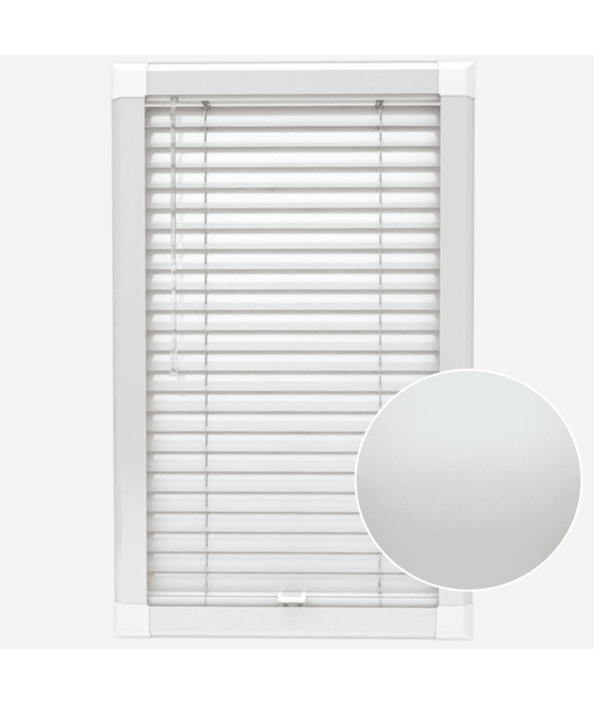 San Francisco Matte White Made To Measure Perfect Fit Aluminium Venetian Blinds 25mm Slats