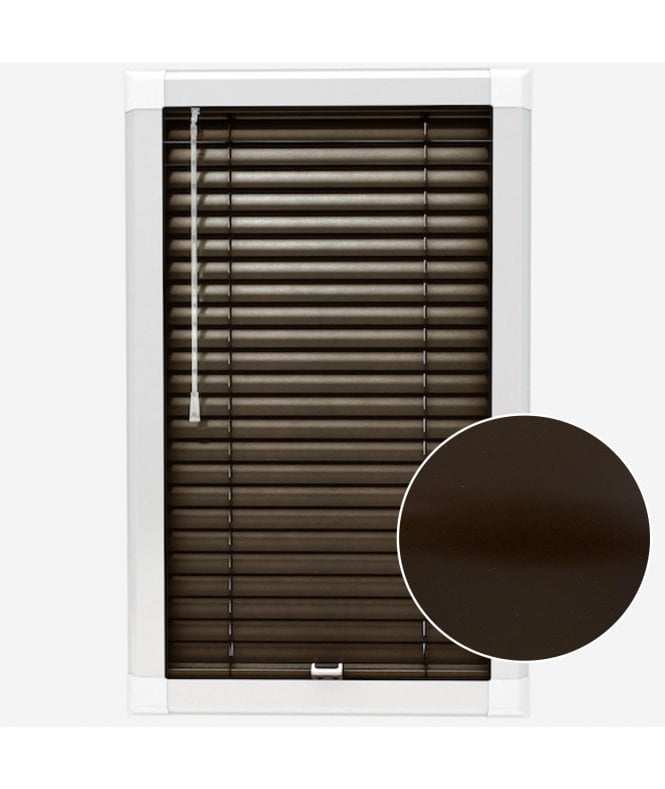 San Francisco Mocha Made To Measure Perfect Fit Aluminium Venetian Blinds 25mm Slats