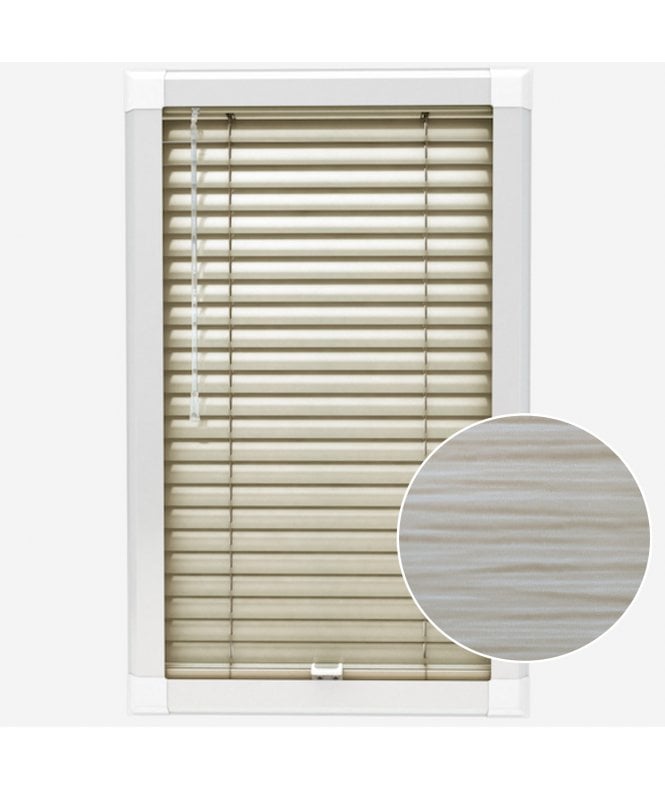 San Francisco Mono Truffle Made To Measure Perfect Fit Aluminium Venetian Blinds 25mm Slats