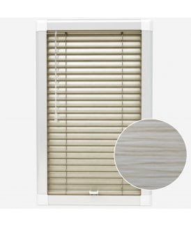 San Francisco Mono Truffle Made To Measure Perfect Fit Aluminium Venetian Blinds 25mm Slats