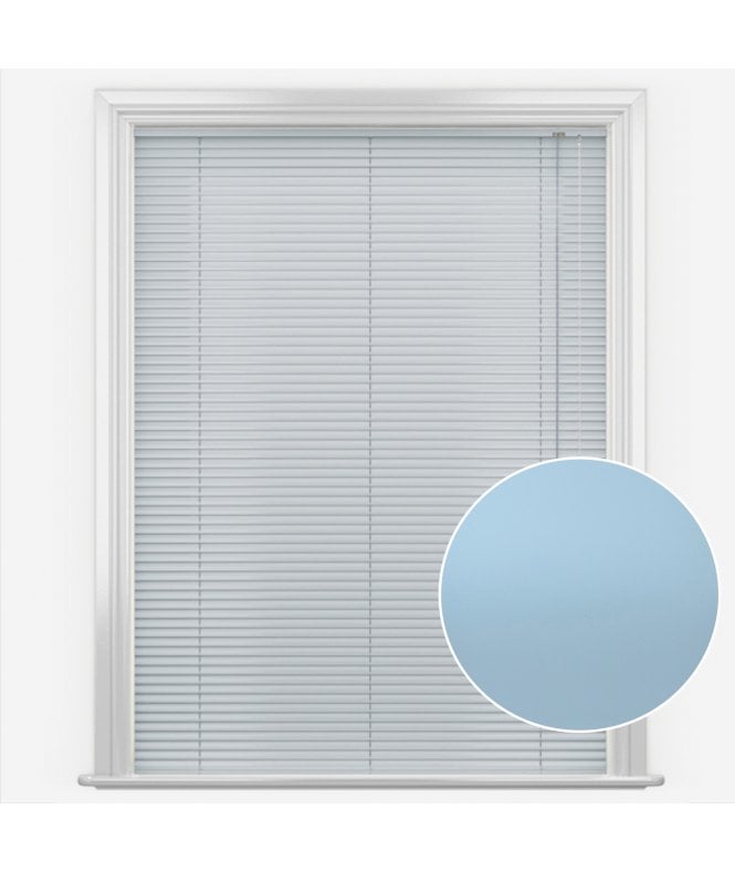 San Francisco Pastel Blue Made to Measure Aluminium Venetian Blinds 25mm Slats