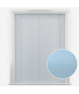 San Francisco Pastel Blue Made to Measure Aluminium Venetian Blinds 25mm Slats