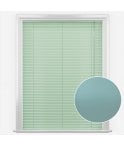 San Francisco Powder Green Made to Measure Aluminium Venetian Blinds 25mm Slats