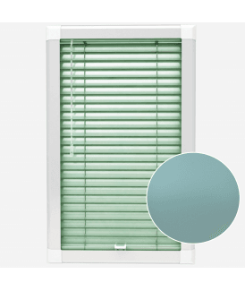 San Francisco Powder Green Made To Measure Perfect Fit Aluminium Venetian Blinds 25mm Slats