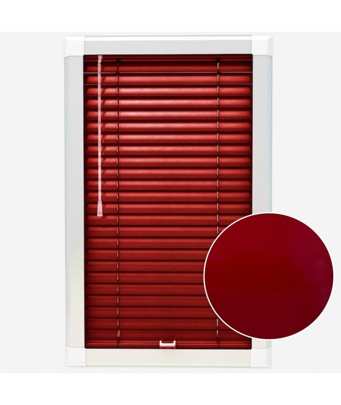 San Francisco Primary Red Made To Measure Perfect Fit Aluminium Venetian Blinds 25mm Slats