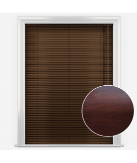 San Francisco Red Wood Made to Measure Aluminium Venetian Blinds 25mm Slats