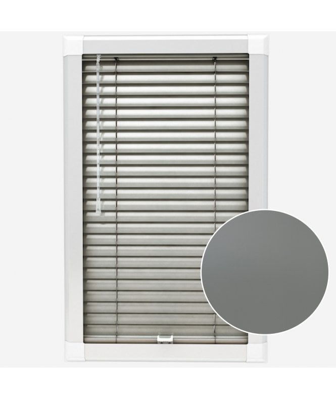 San Francisco Shadow Grey Made To Measure Perfect Fit Aluminium Venetian Blinds 25mm Slats