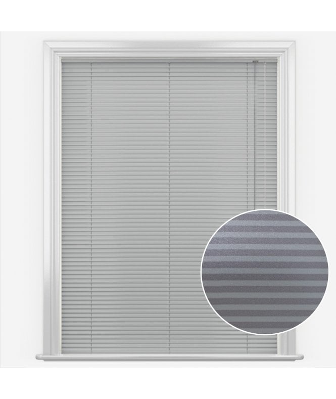 San Francisco Vibe Silver Made to Measure Aluminium Venetian Blinds 25mm Slats