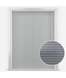 San Francisco Vibe Silver Made to Measure Aluminium Venetian Blinds 25mm Slats