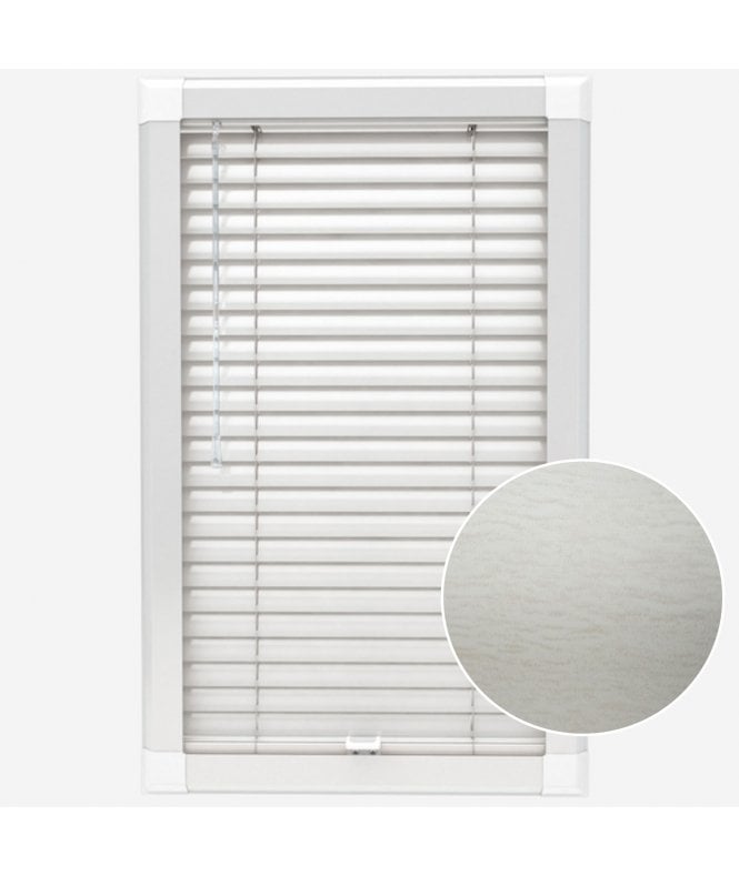San Francisco Whitewash Oak Made To Measure Perfect Fit Aluminium Venetian Blinds 25mm Slats
