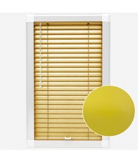 San Francisco Yellow Made To Measure Perfect Fit Aluminium Venetian Blinds 25mm Slats