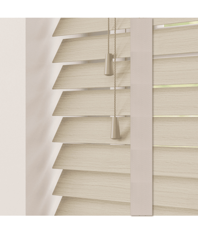 Sunwood 50mm Slat Oska Real Wood Venetian Blind With Tapes 120cm Drop
