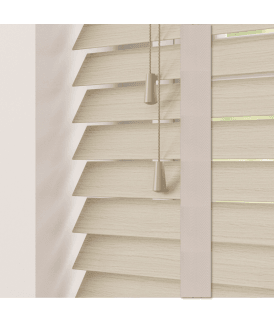 50mm Slat Oska Real Wood Venetian Blind With Tapes 120cm Drop