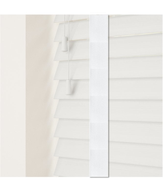 Sunwood 50mm Slat Serene Faux Wood Venetian Blind With Tapes 120cm Drop