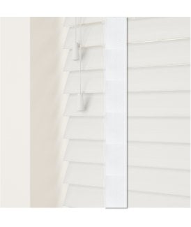 50mm Slat Serene Faux Wood Venetian Blind With Tapes 120cm Drop