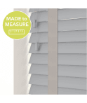 Dove Grey Made To Measure Faux Wooden Venetian Blinds 50mm or 35mm Slats With Tapes
