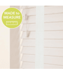 Made to Measure 50mm or 35mm Slat White Real Wood Venetian Blind With Tapes
