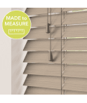 Northern Oak Made To Measure Wooden Venetian Blinds 50mm Slats With Strings