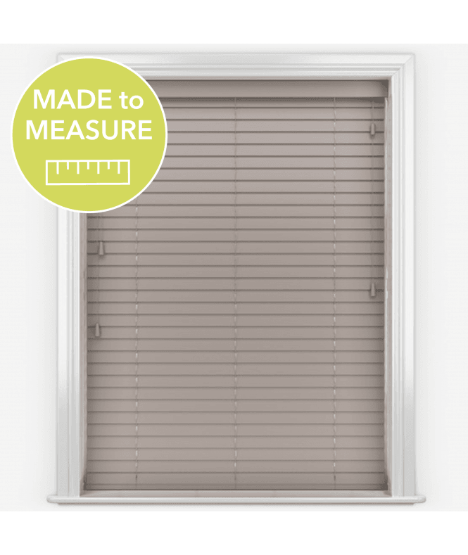 Timberlux  Clay Wooden Venetian Blinds With Strings (50mm slats)