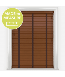 Timberlux Golden Oak With Cocoa Tapes Wooden Venetian Blinds