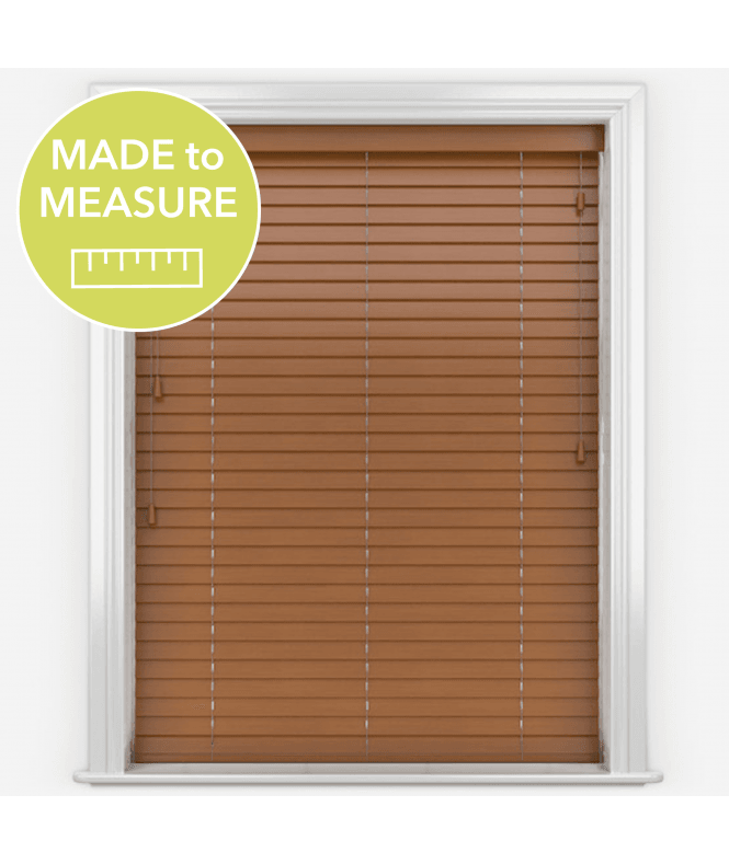 Timberlux  Golden Oak Wooden Venetian Blinds With Strings