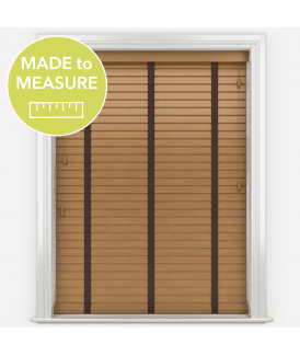 Timberlux Light Oak With Cocoa Tapes Wooden Venetian Blinds