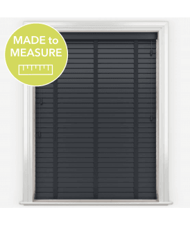 Timberlux Mystic With Anthracite Tapes Wooden Venetian Blinds