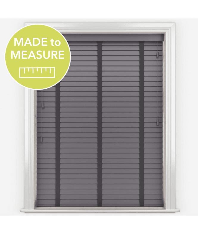 Timberlux  Storm With Anthracite Tapes Wooden Venetian Blinds