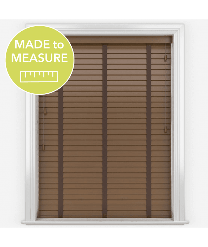 Timberlux  Walnut With Cocoa Tapes Wooden Venetian Blinds